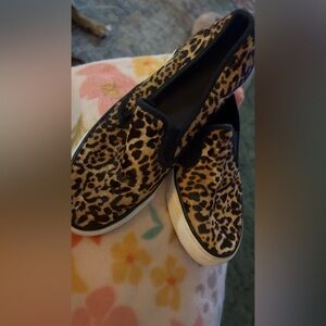 Sperry Leopard Print Slip-On Sneakers